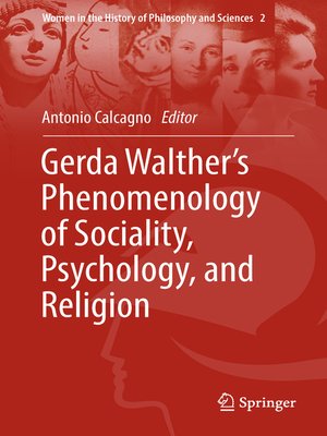 cover image of Gerda Walther's Phenomenology of Sociality, Psychology, and Religion